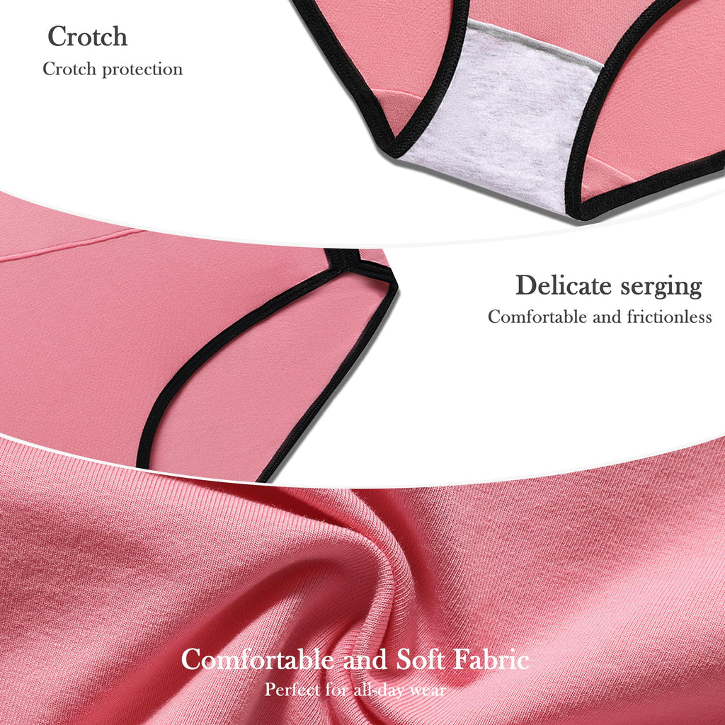CAILECOTTON Womens Underwear Cotton Panties for Women Plus Size Panties Pack 2/5