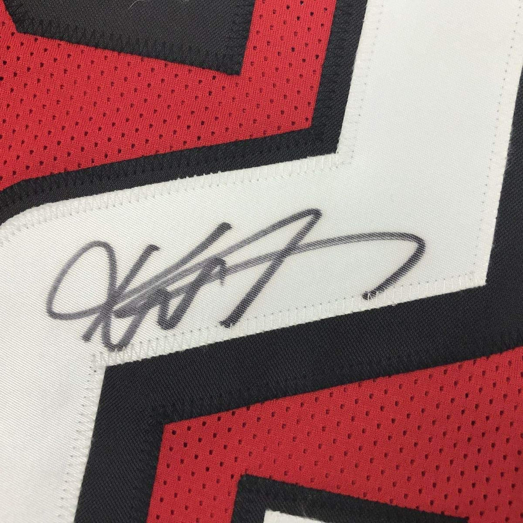 Framed Autographed/Signed Keanu Neal 35x39 Atlanta Splite Football Jersey PSA/DNA COA