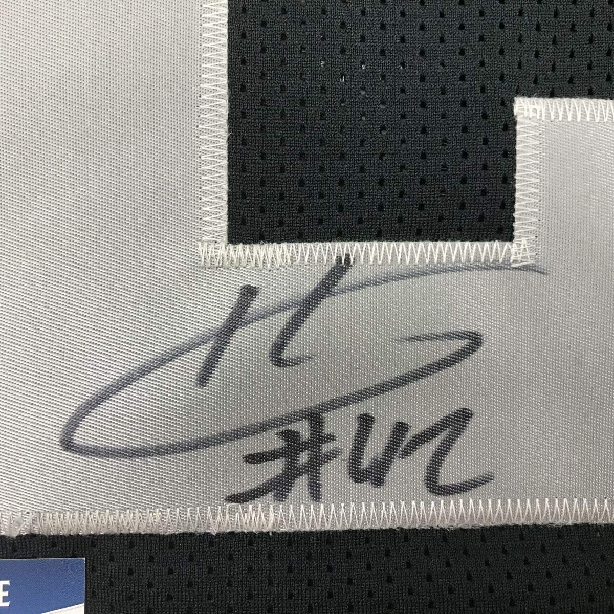 Framed Autographed/Signed Karl Joseph 35x39 Oakland Black Football Jersey Beckett BAS COA