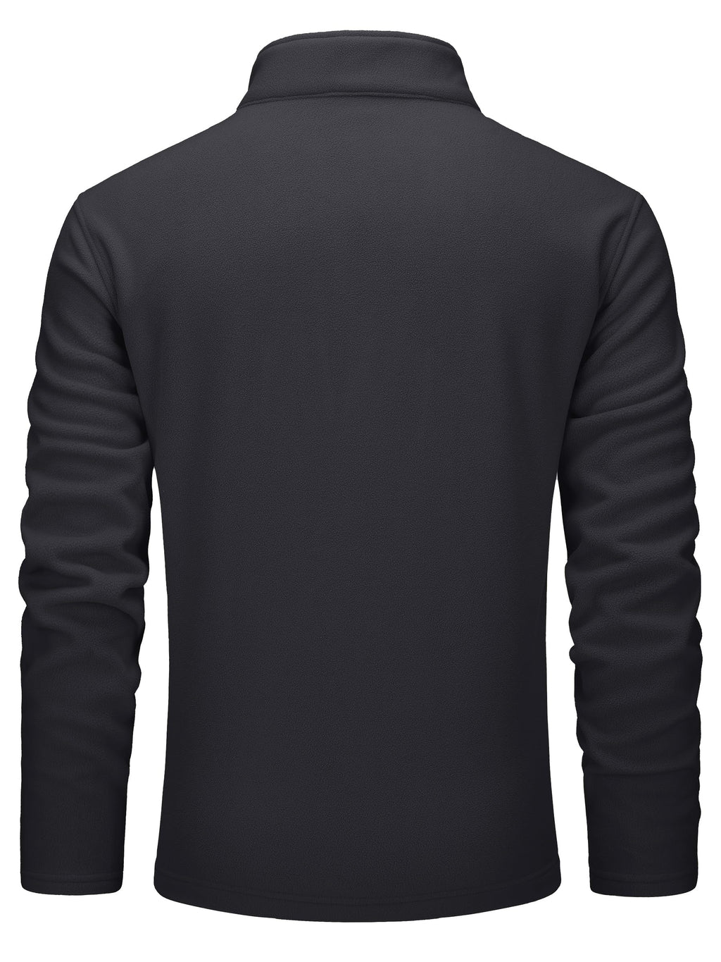 KEFITEVD Men's Quarter Zip Sweatshirt Thermal Fleece Pullover Black Size M