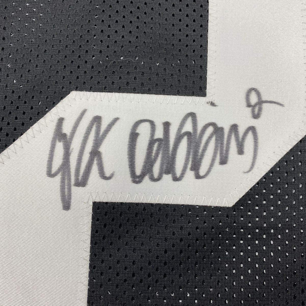Framed Autographed/Signed JK J.K. Dobbins 35x39 Ohio State Black College Football Jersey JSA COA