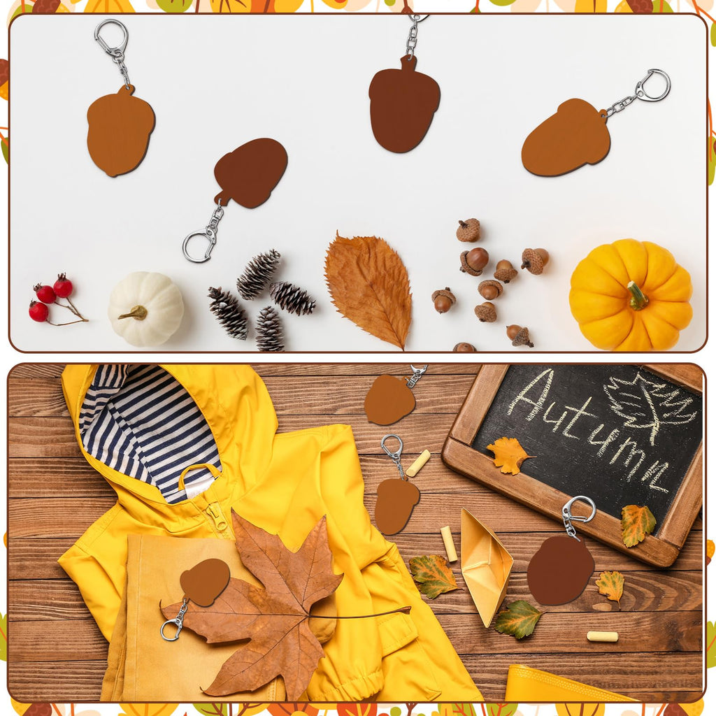 [Like New] RattanView 24-Piece Acorn Keychain Craft Set, 12 Styles