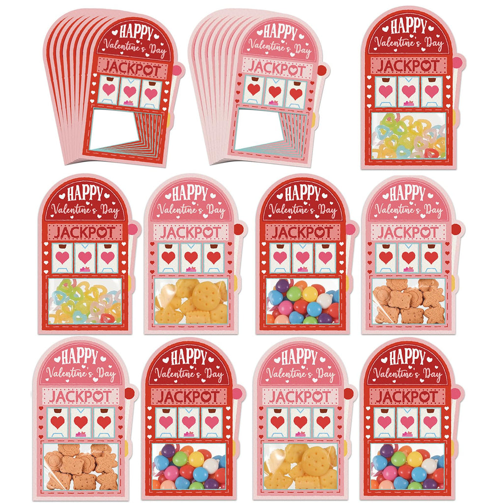 50 Pack Valentines Day Cards for School Funny Class Exchange Cards Bulk with Clear Treat Bags and Self Adhesive Tape Happy Valentines Party Favor for School Classroom Classmates Parents Teachers Gifts