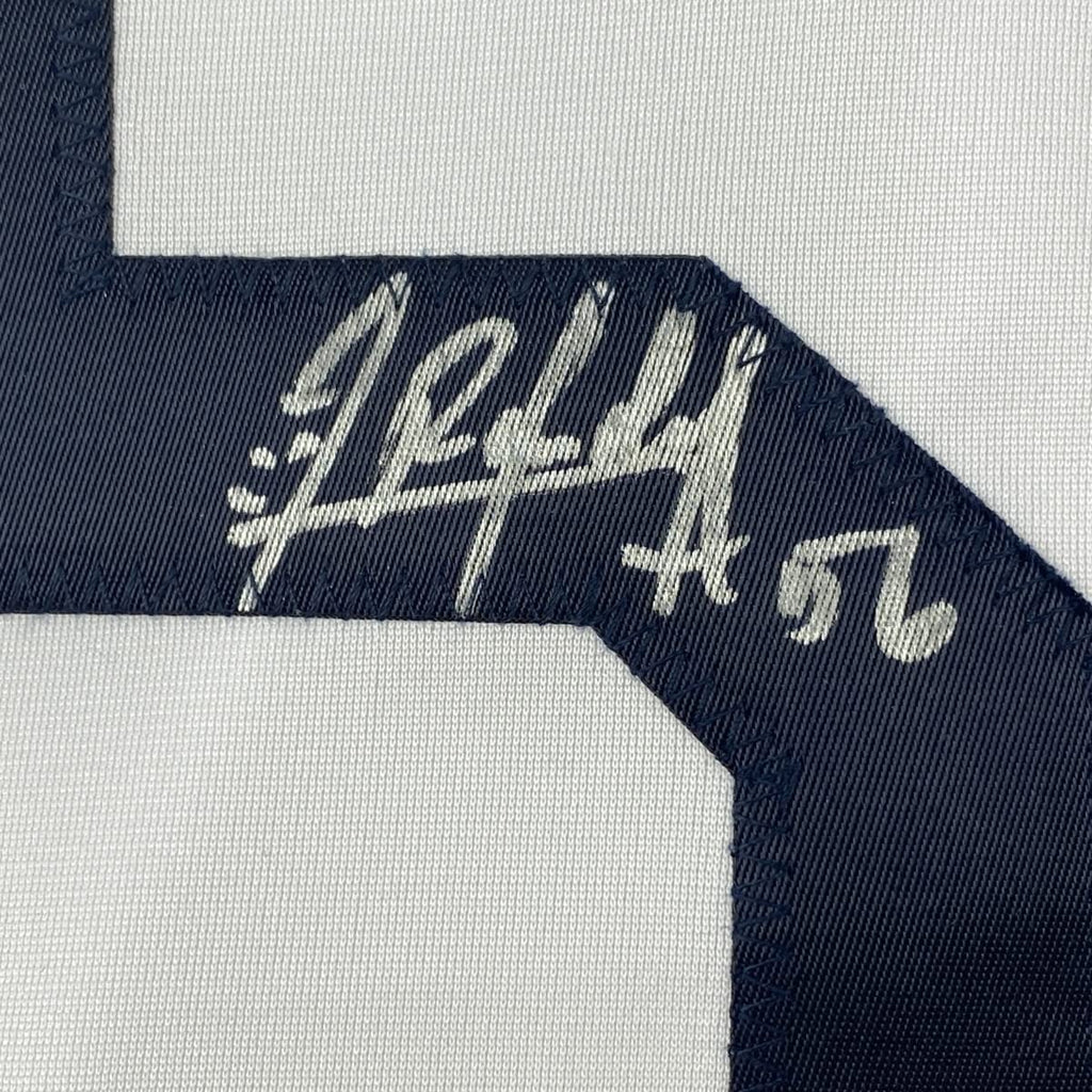 Framed Autographed/Signed Randy Arozarena 35x39 Tampa Bay White Baseball Jersey JSA COA