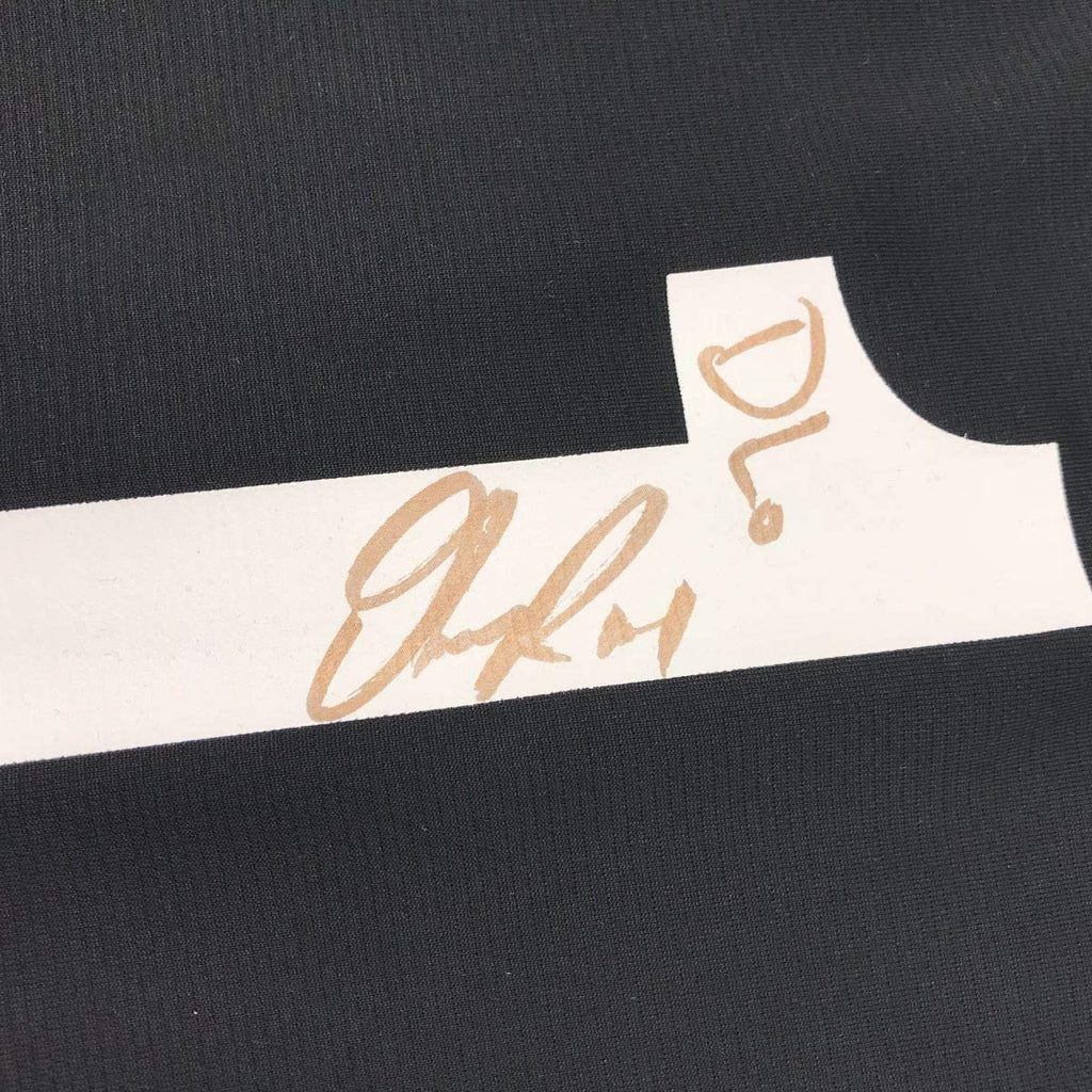 Framed Autographed/Signed D'Angelo Russell DLo 35x39 Brooklyn Black Basketball Jersey Athlete Holo COA