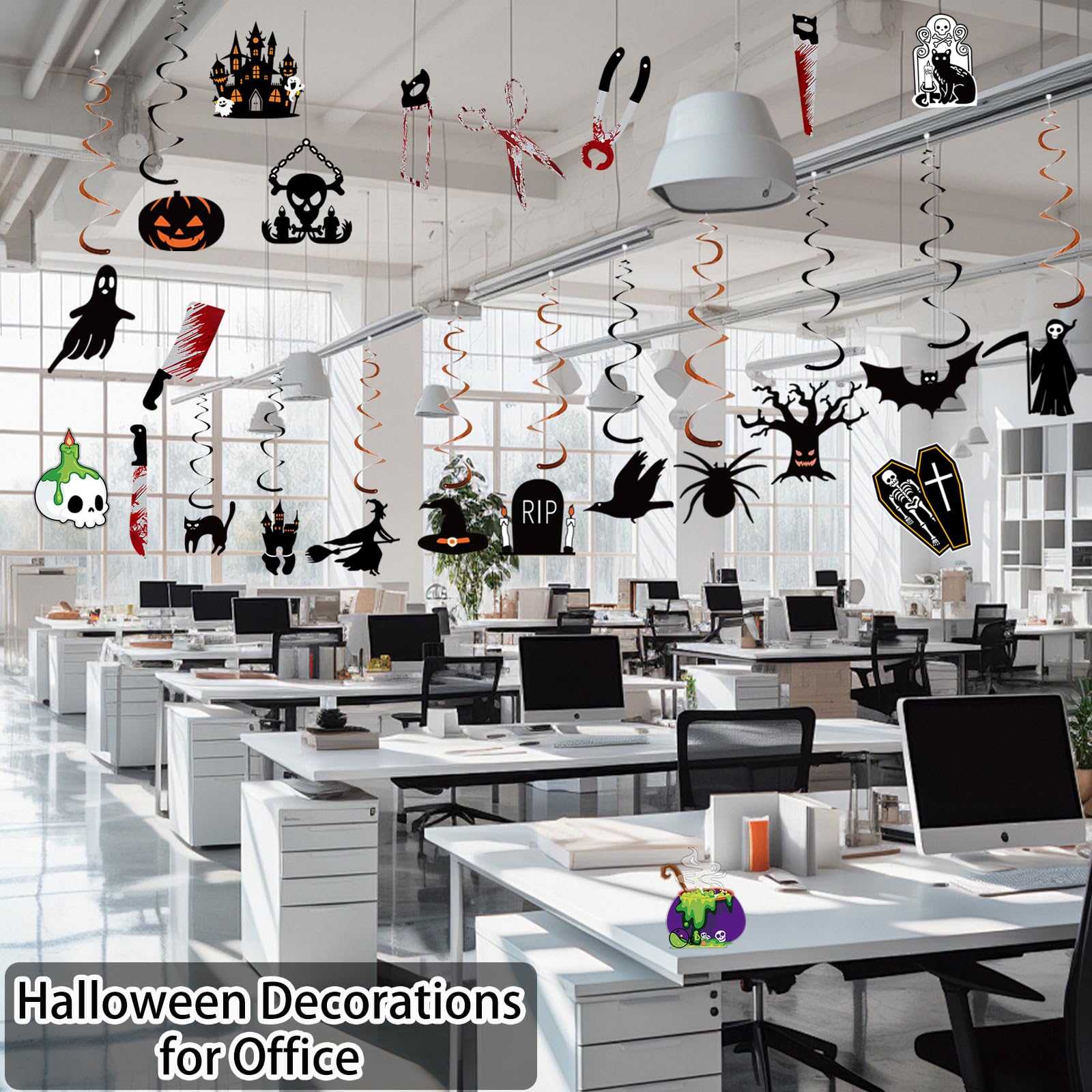 CyanLime 45 Pcs Happy Easter Banner Garland Paper Decorations Halloween Color