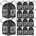 BESTOYARD Halloween Hollow Die-Cut Candy Boxes Black 8.27x4.53in 50pcs