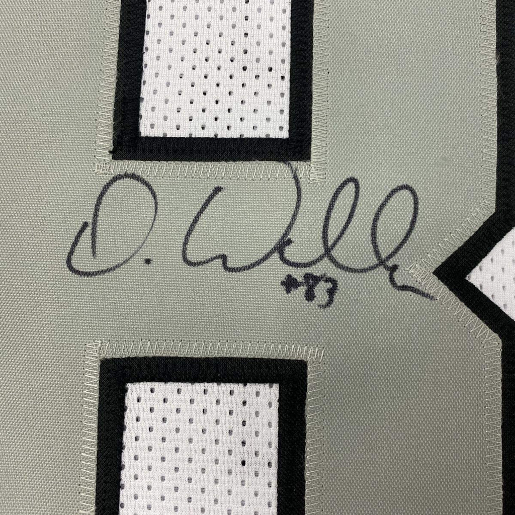Framed Autographed/Signed Darren Waller 35x39 Las Vegas Oakland Color Rush Football Jersey Beckett BAS COA