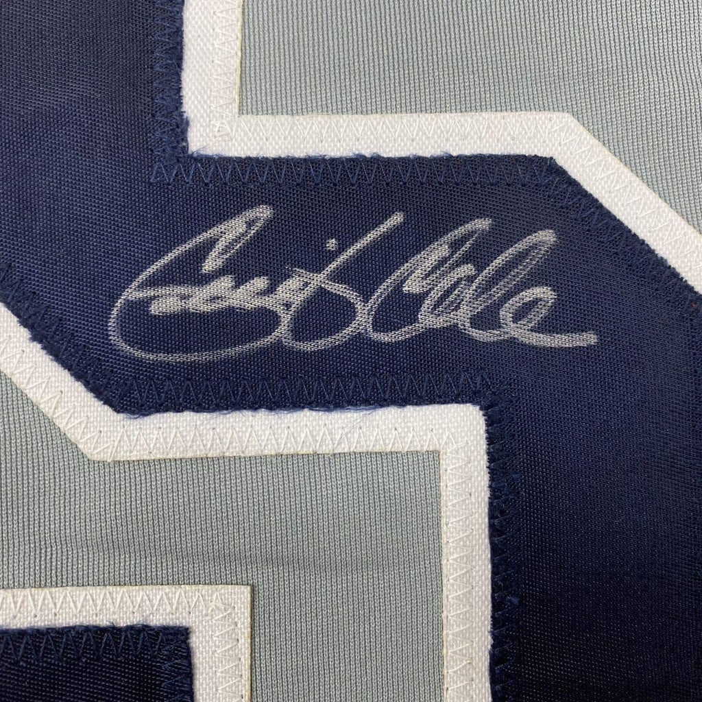 Framed Autographed/Signed Gerrit Cole 35x39 New York Grey Baseball Jersey JSA COA