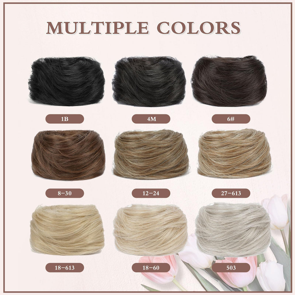 BOGSEA Space Buns Hair Pieces 2PCS Mini Claw Clip 27/613# Color