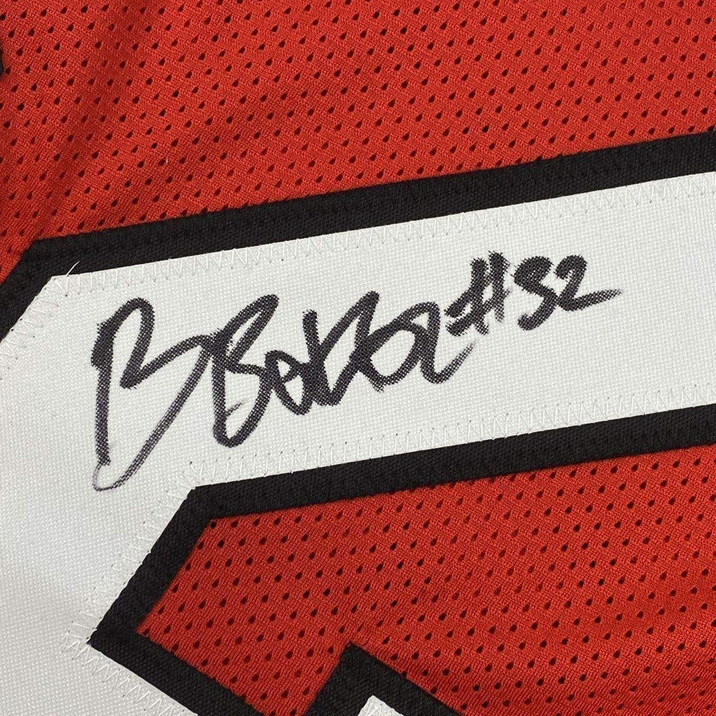 Framed Autographed/Signed Budda Baker 35x39 Arizona Red Football Jersey Beckett BAS COA