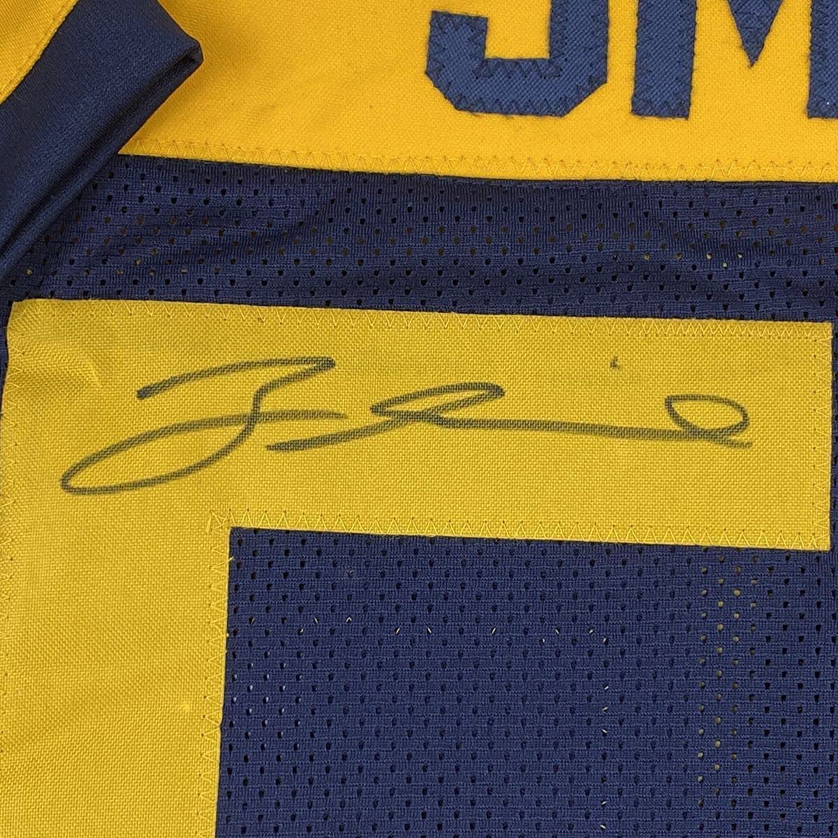 Framed Autographed/Signed Za'Darius Smith 35x39 Green Bay Retro Blue Football Jersey JSA COA