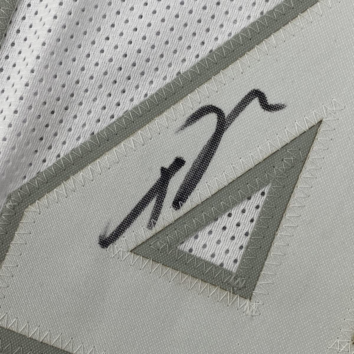 Framed Autographed/Signed Giannis Antetokounmpo 35x39 Milwaukee White Ice Basketball Jersey JSA COA