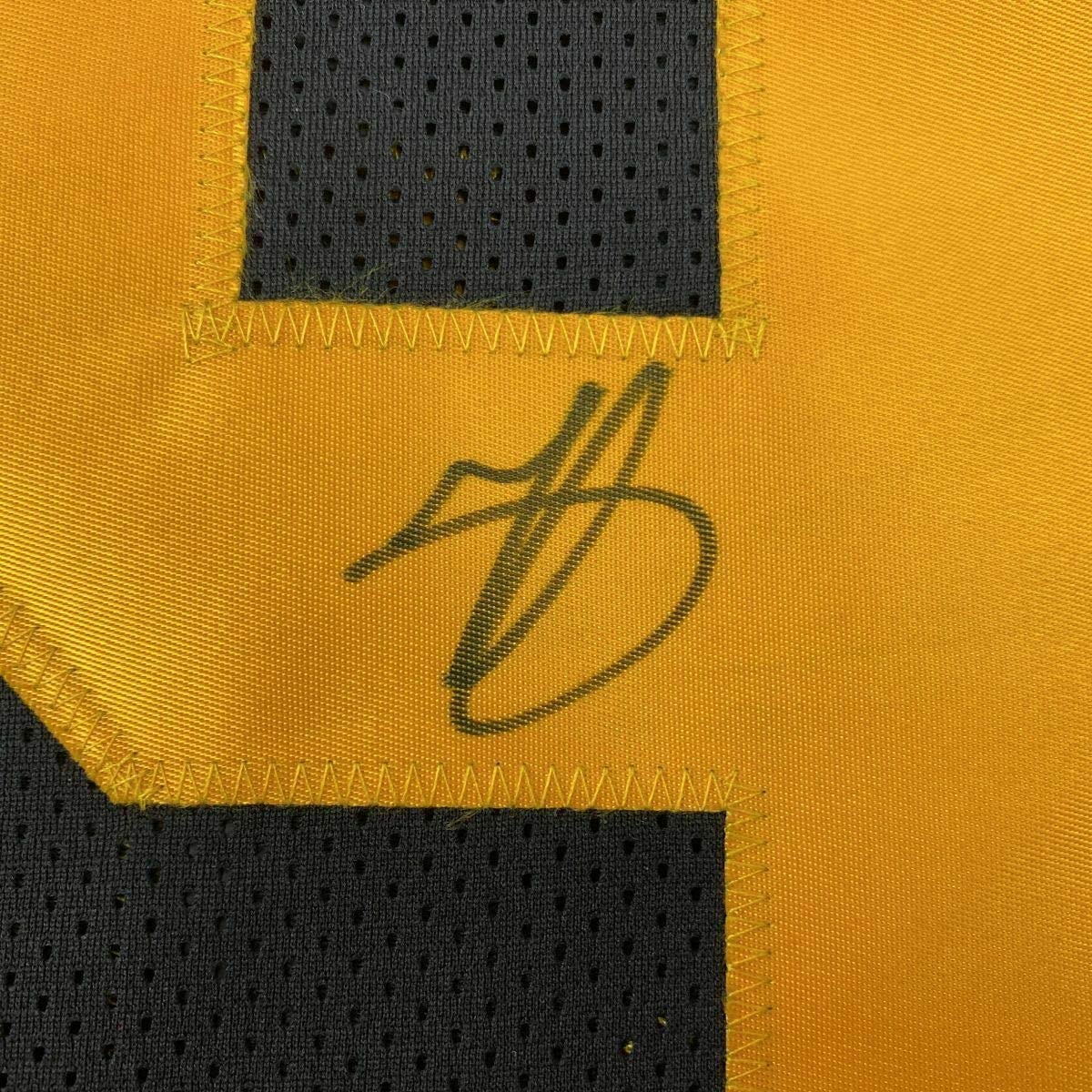 Framed Autographed/Signed Minkah Fitzpatrick 35x39 Pittsburgh Color Rush Football Jersey JSA COA