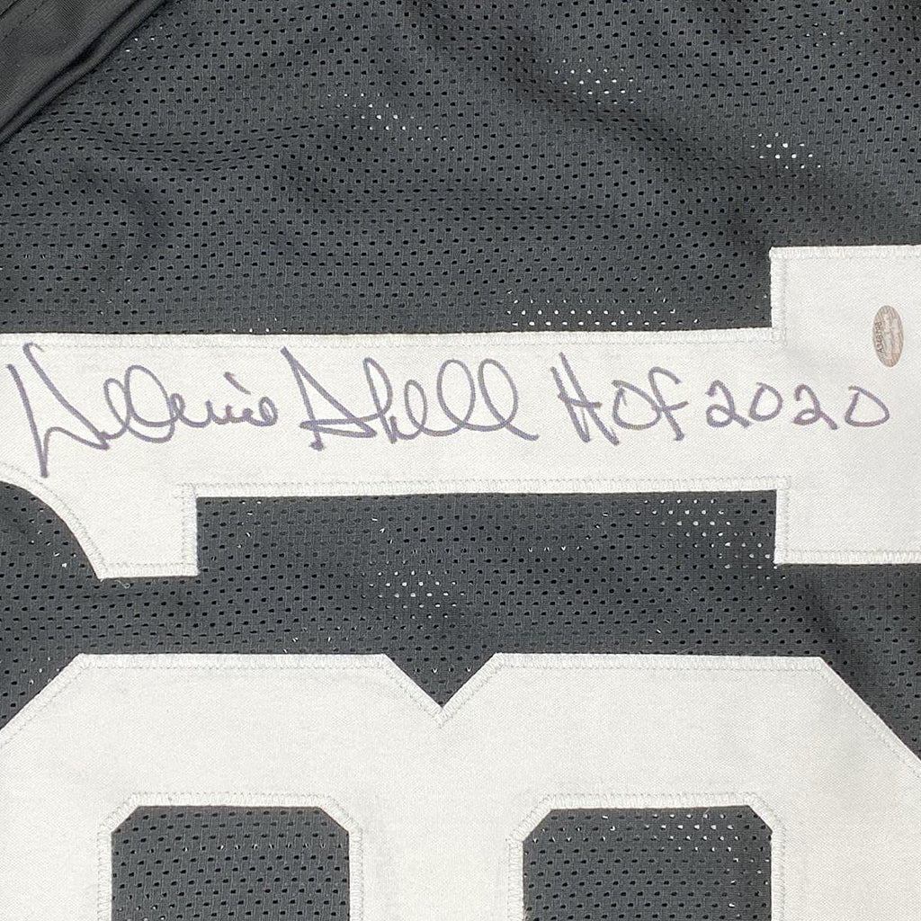 Framed Autographed/Signed Donnie Shell 35x39 HOF 2002 Pittsburgh Black Football Jersey Schwartz Sports COA