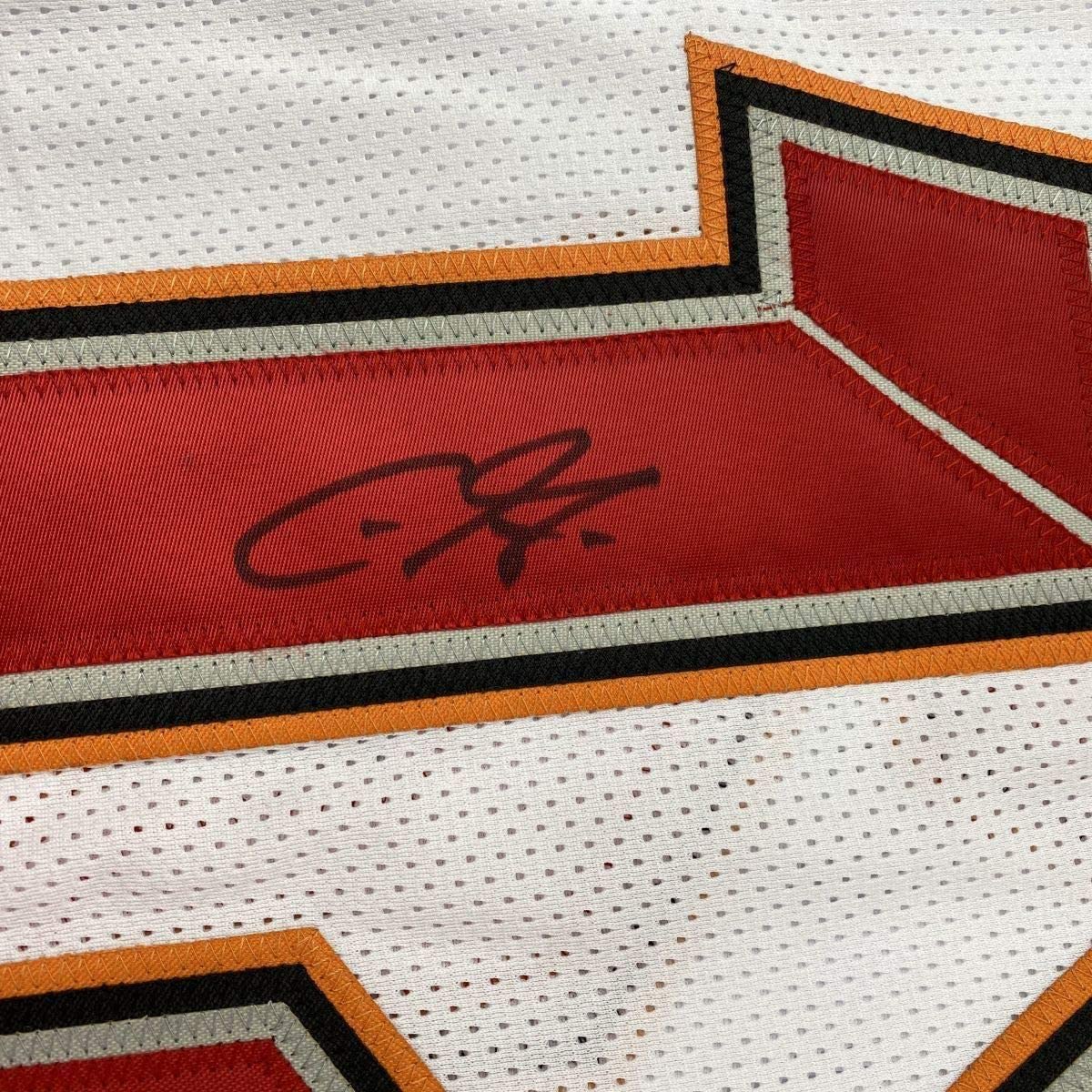 Framed Autographed/Signed Chris Godwin 35x39 Tampa Bay White Football Jersey PSA/DNA COA