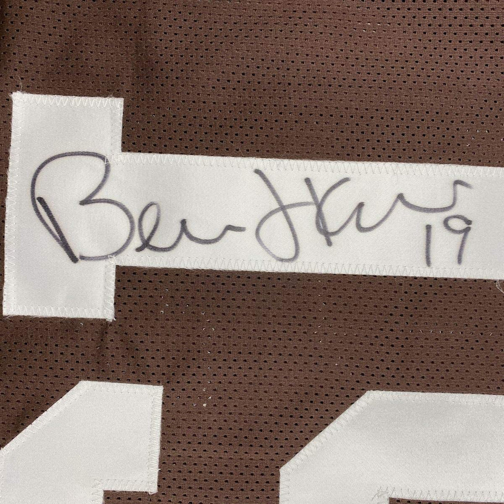 Autographed/Signed Bernie Kosar Cleveland Brown Football Jersey JSA COA