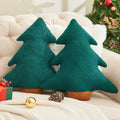 Vdoioe Christmas Tree Throw Pillows Set of 2 Plush Cotton Fill Xmas Decor