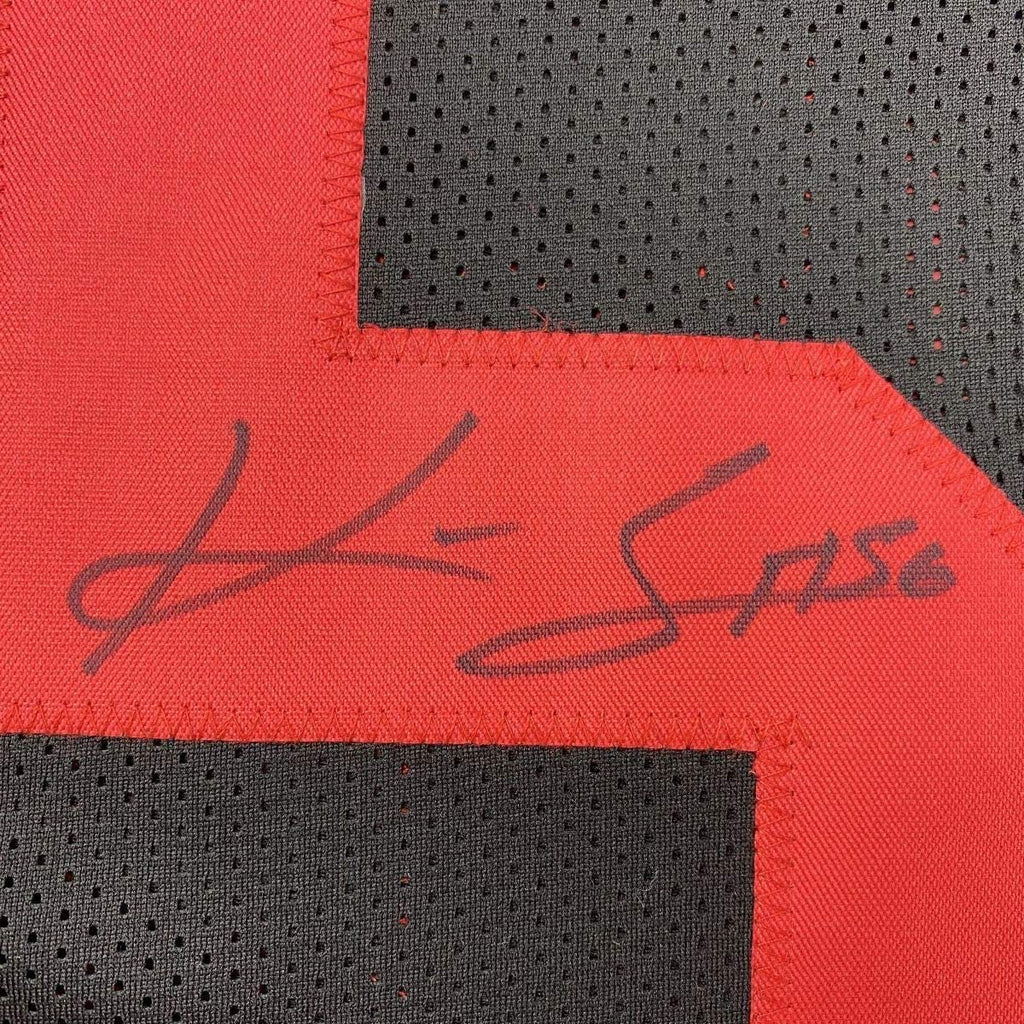Framed Autographed/Signed Kwon Alexander 35x39 San Francisco Black Football Jersey JSA COA