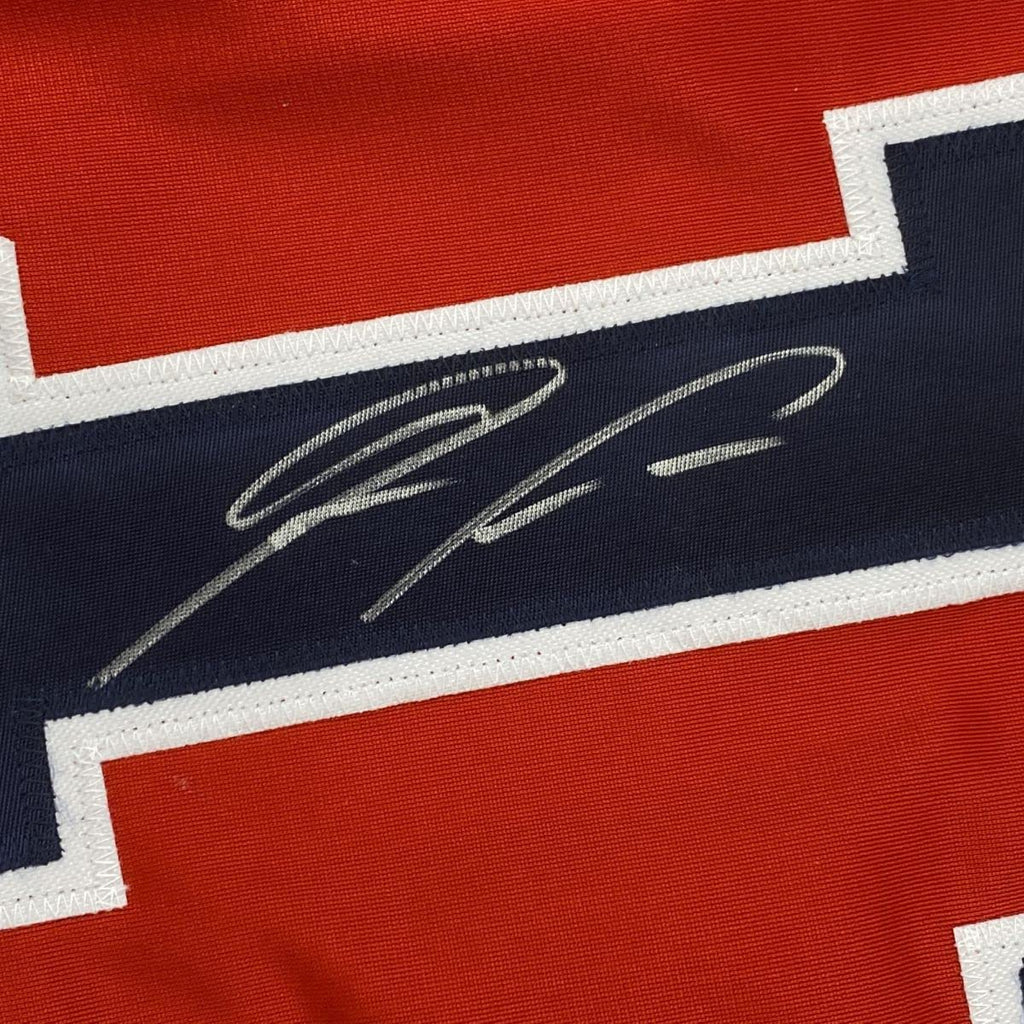 Autographed/Signed Ronald Acuna Jr. Atlanta Red Baseball Jersey JSA COA