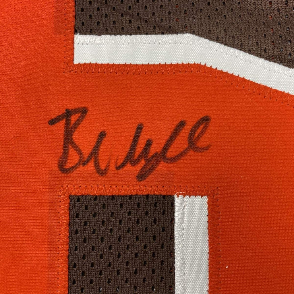 Framed Autographed/Signed Baker Mayfield 35x39 Cleveland Football Brown Jersey JSA COA