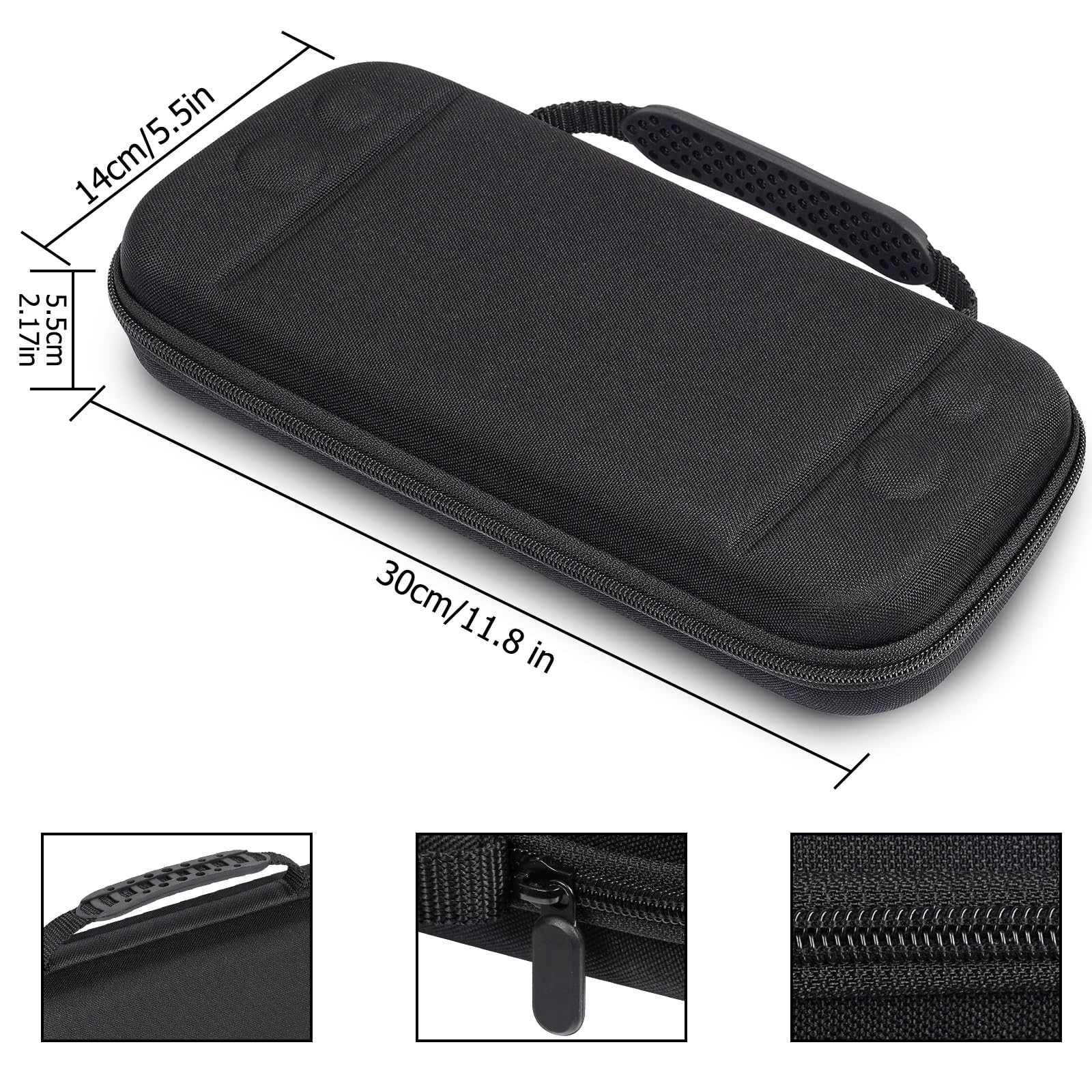TIGOJH Nintendo Switch 2 Carrying Case Black 10 Game Slots & Accessory Pocket