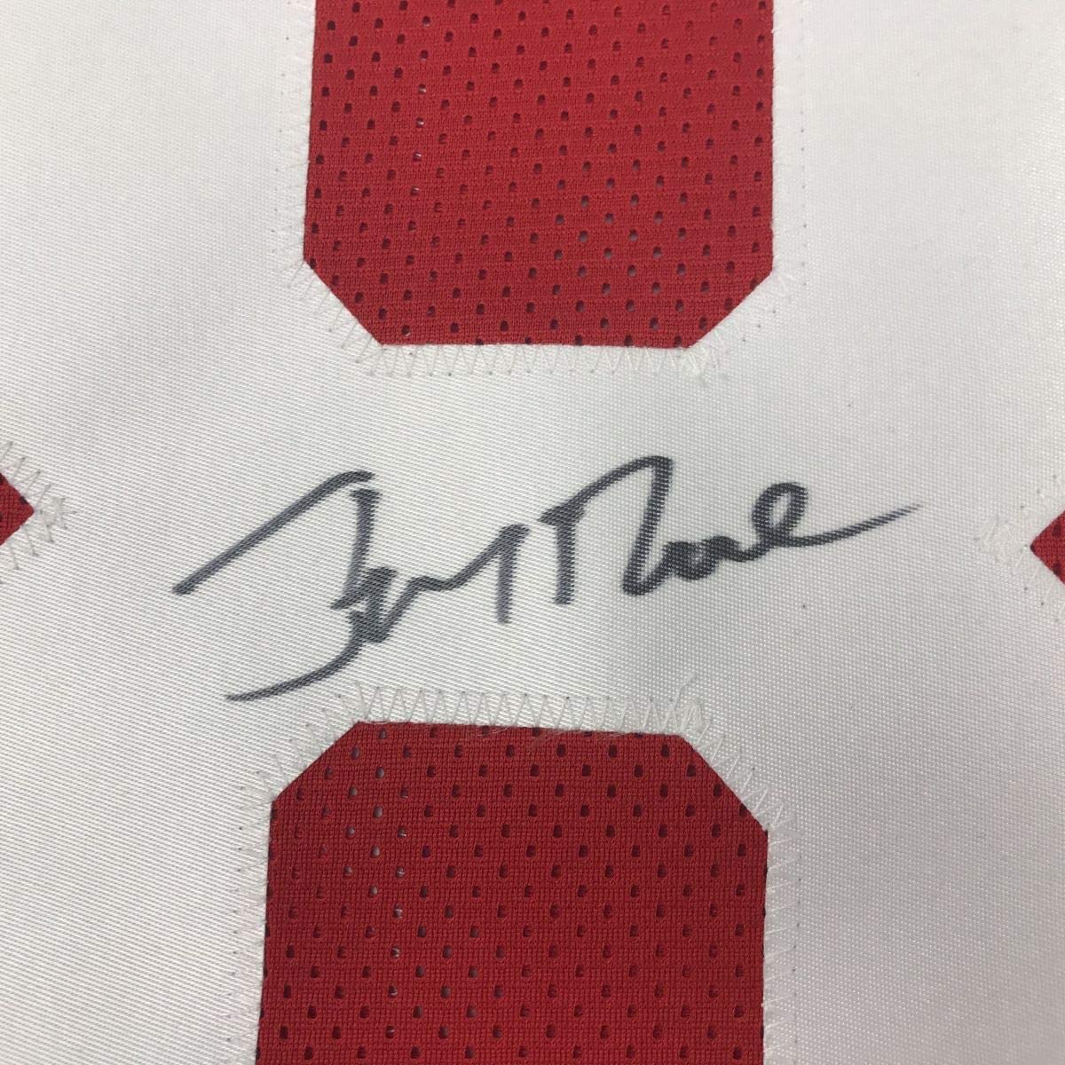 Autographed/Signed Jerry Rice San Francisco Red Football Jersey Beckett BAS COA