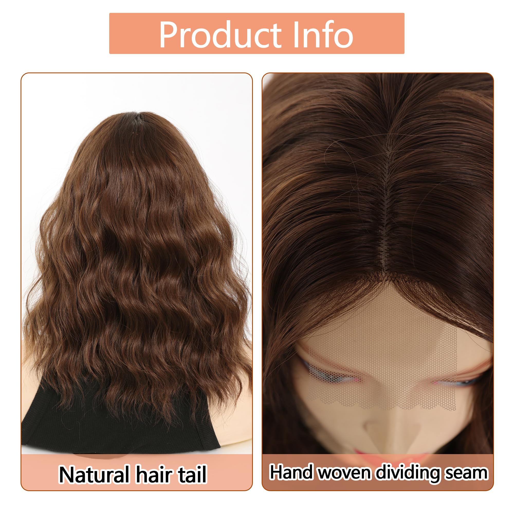 Maforsoon Wigs for Women Short Wave Synthetic Wig 14inch