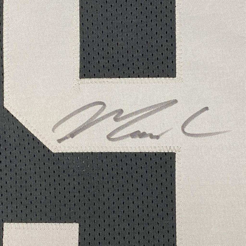 Framed Autographed/Signed Maxx Crosby 35x39 Las Vegas Oakland Black Football Jersey JSA COA