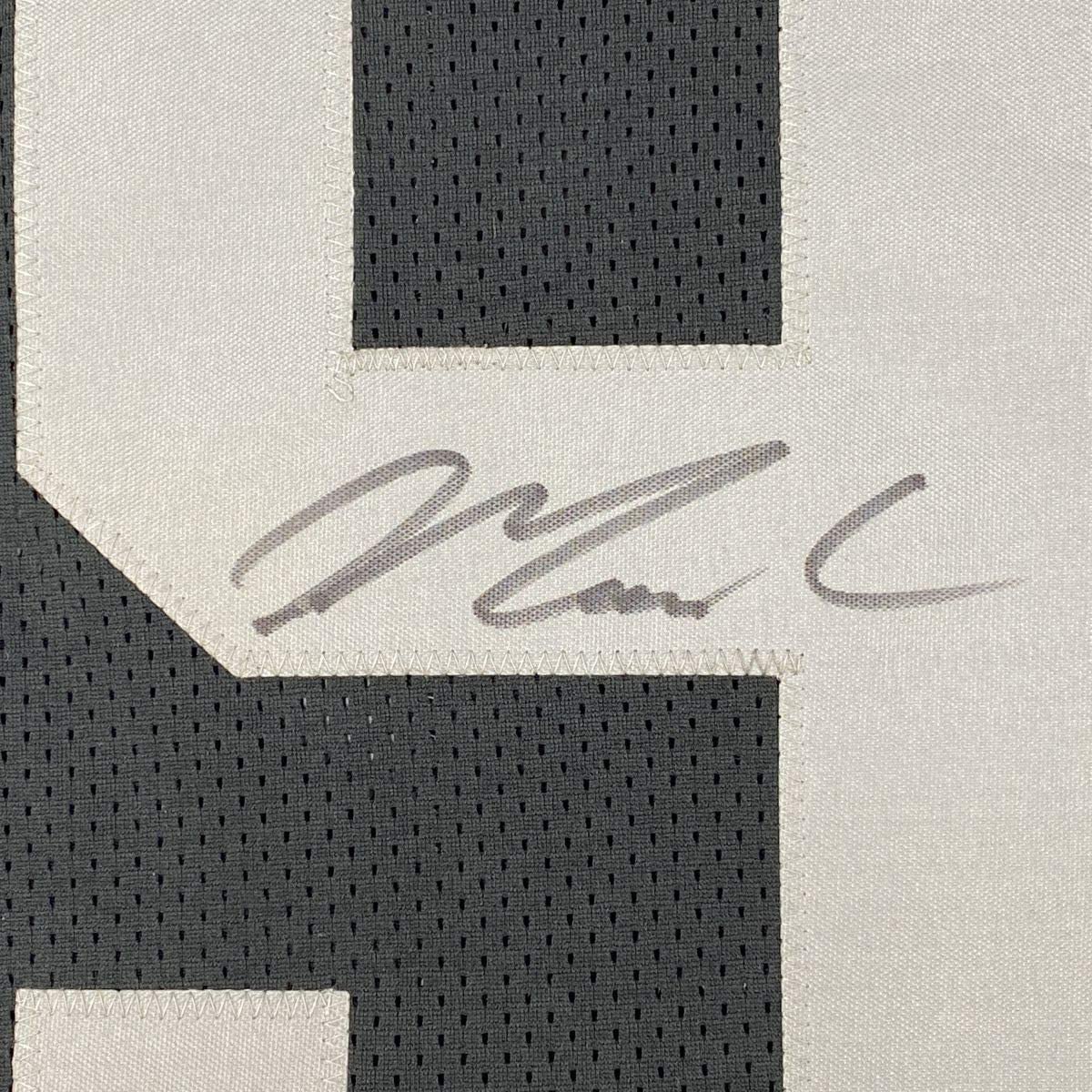 Framed Autographed/Signed Maxx Crosby 35x39 Las Vegas Oakland Black Football Jersey JSA COA
