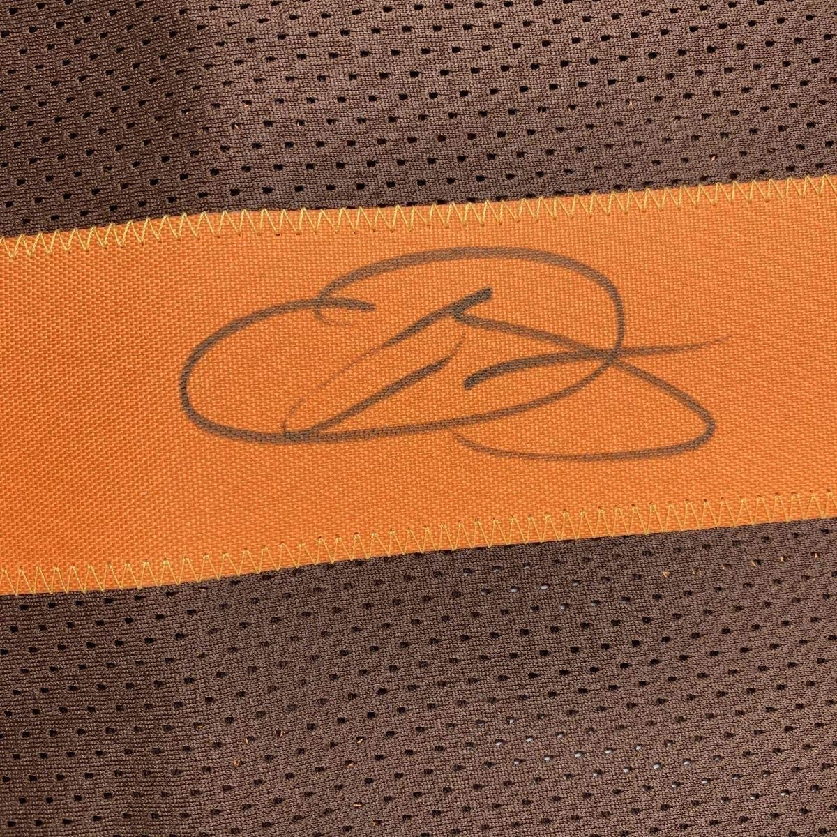 Framed Autographed/Signed Odell Beckham Jr. 35x39 Cleveland Color Rush Football Jersey Beckett BAS COA