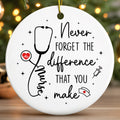 Pawzity Nurse Christmas Ornament Ceramic Gift for Women Nurses RN