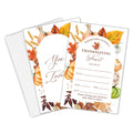 Yhtmbf Thanksgiving Party Invitations 20pcs 4x6 Maple Leaves Pumpkins Fall