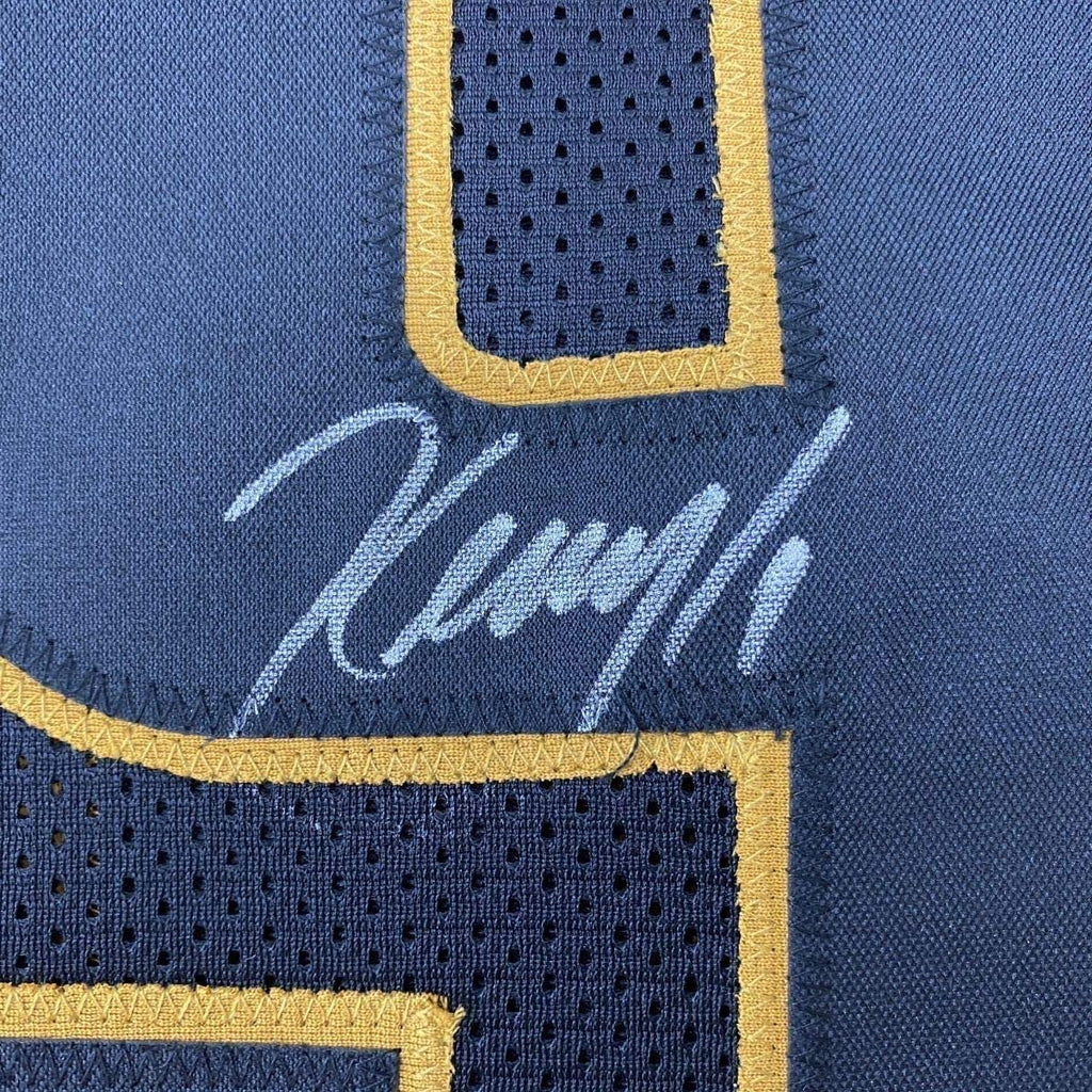 Framed Autographed/Signed Kenny Golladay 35x39 Detroit Black Football Jersey JSA COA #2