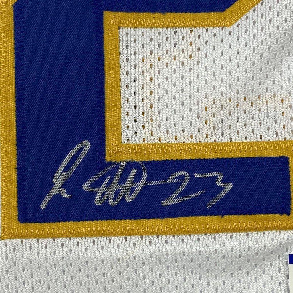 Framed Autographed/Signed Ron Artest Metta World Peace 35x39 Indiana White Basketball Jersey PSA/DNA COA