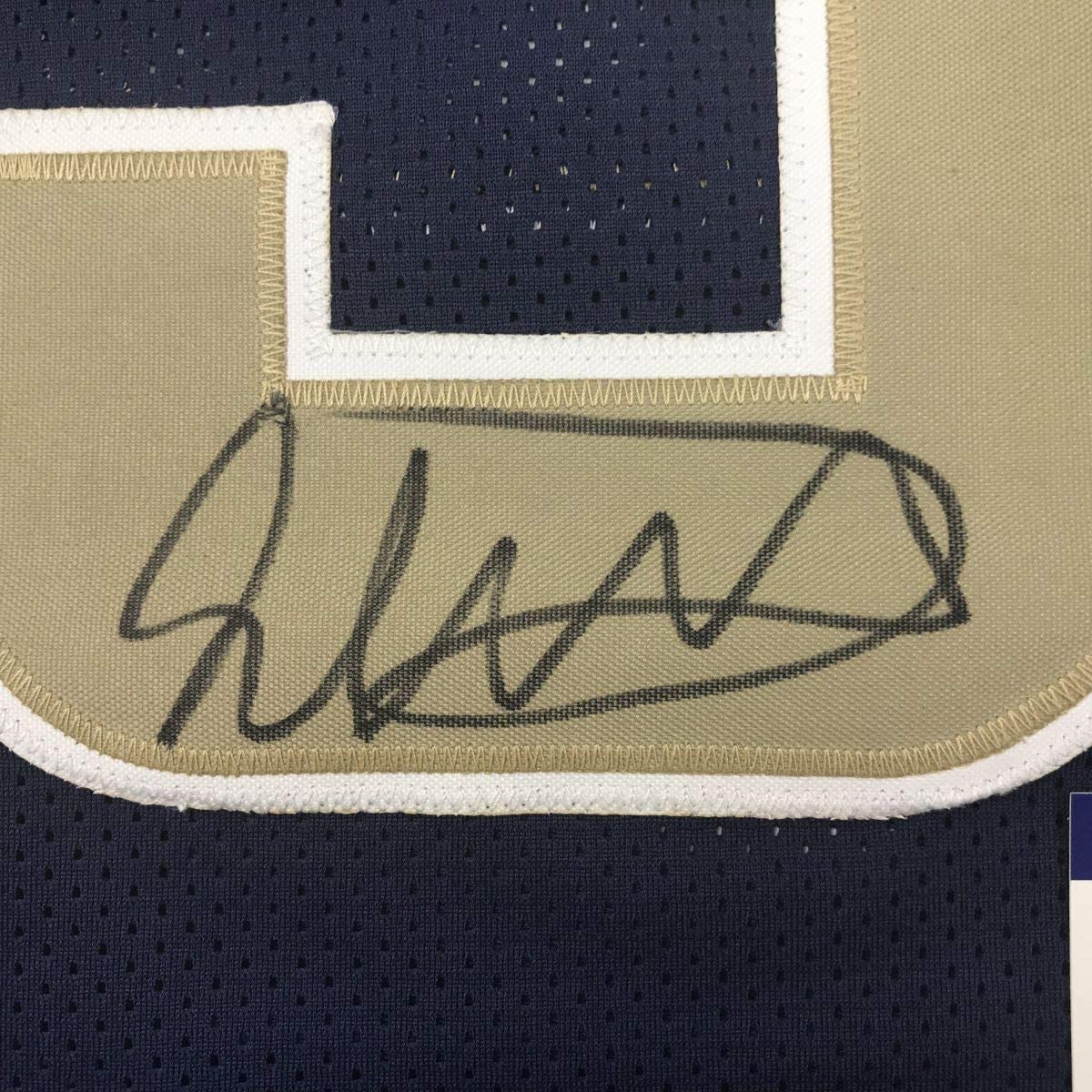 Framed Autographed/Signed Todd Gurley II 35x39 Los Angeles LA Dark Blue Football Jersey PSA/DNA COA