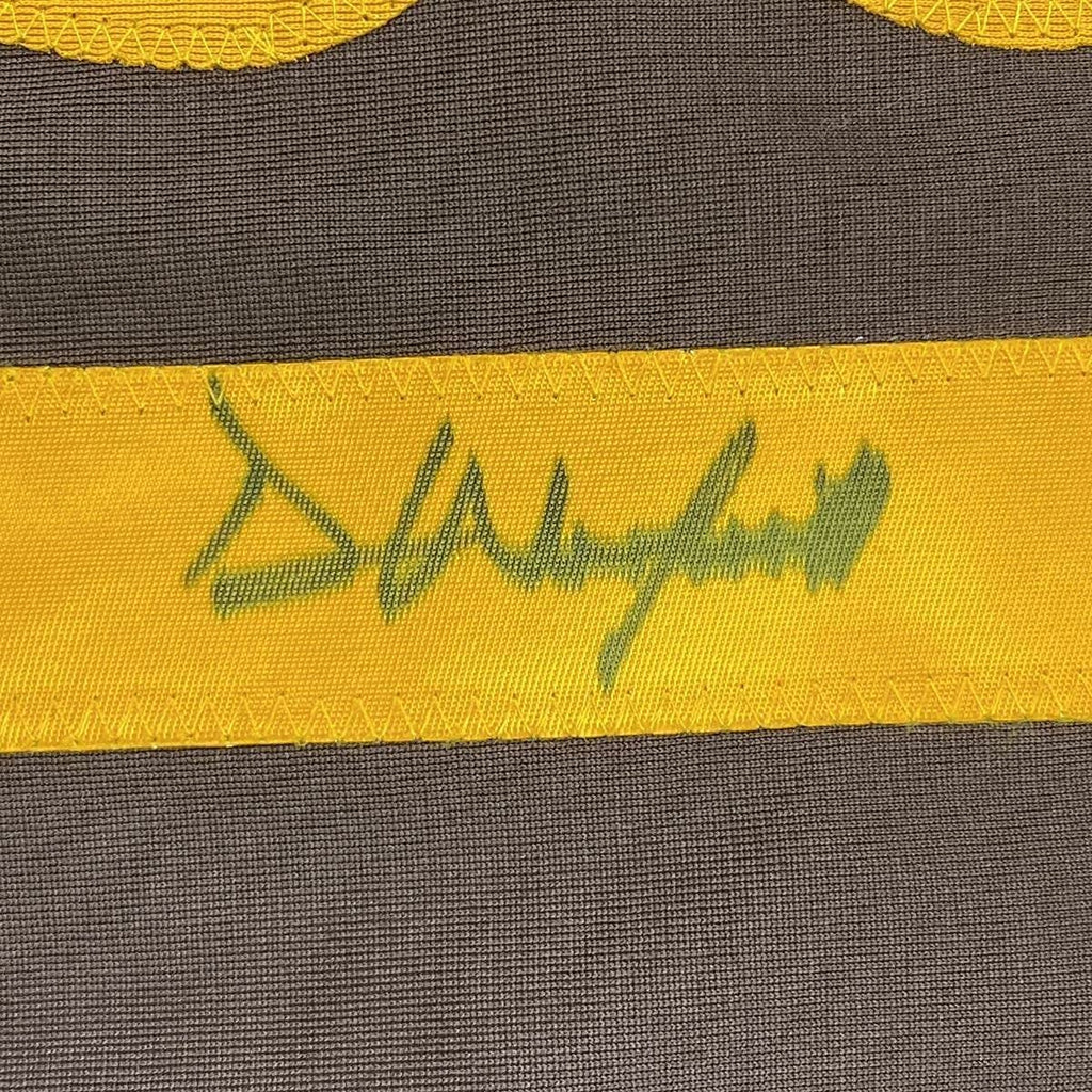 Framed Autographed/Signed Dave Winfield 35x39 San Diego Brown Baseball Jersey JSA COA