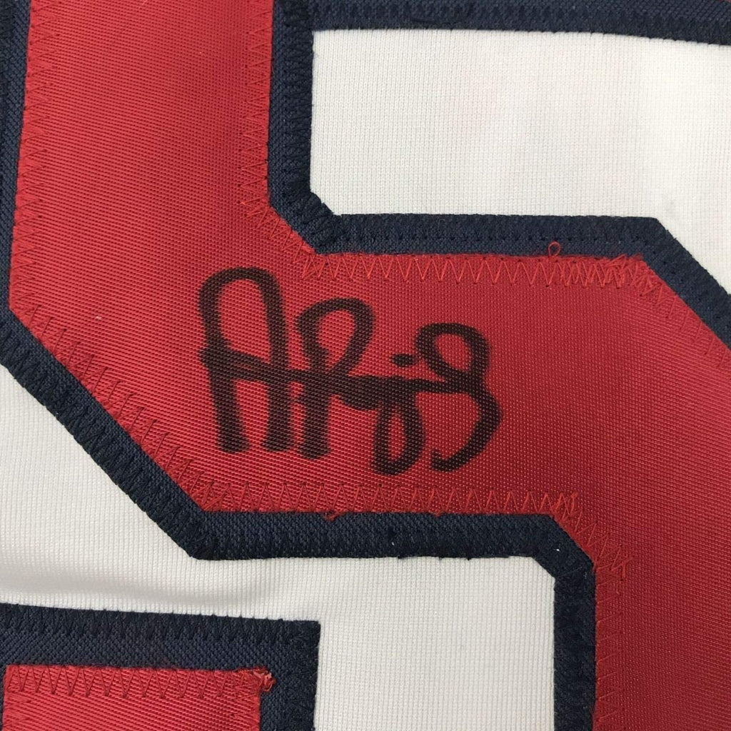 Framed Autographed/Signed Albert Pujols 35x39 Los Angeles White Baseball Jersey Beckett BAS COA