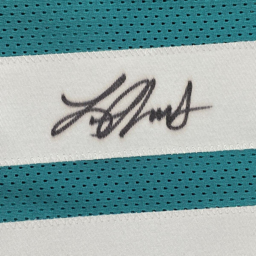 Framed Autographed/Signed Laviska Shenault 35x39 Jacksonville Teal Football Jersey Beckett BAS COA