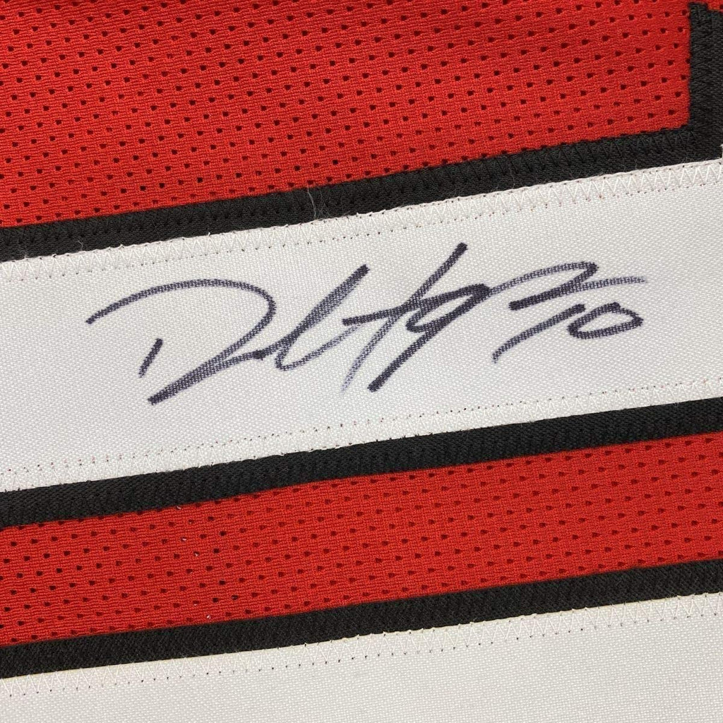 Framed Autographed/Signed DeAndre Hopkins 35x39 Arizona Red Football Jersey JSA COA