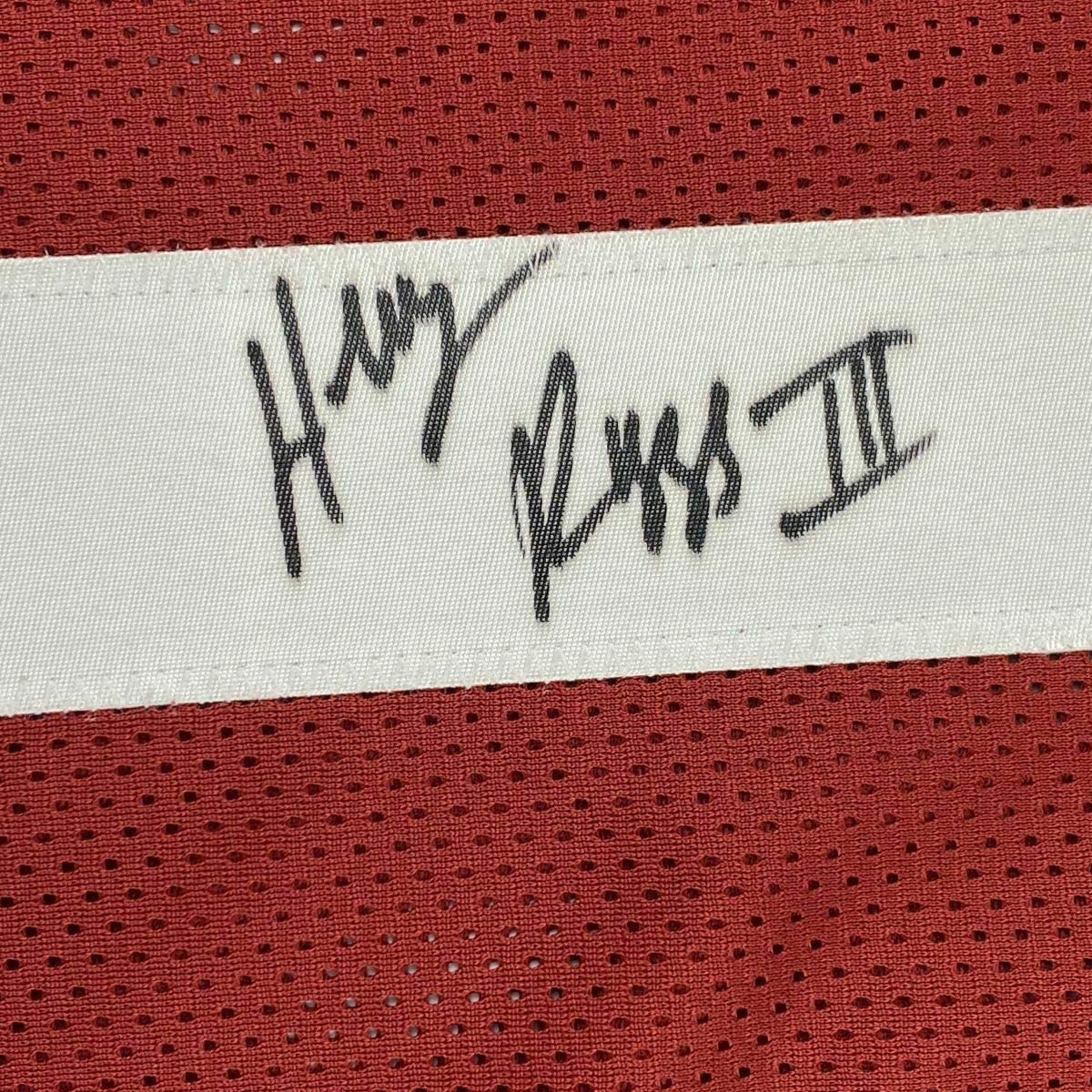 Framed Autographed/Signed Henry Ruggs III 35x39 Alabama Red College Football Jersey Beckett BAS COA