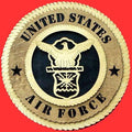 Flag Connections Air force Wall Tribute, Air force Wood Wall Tribute, USAF emblem