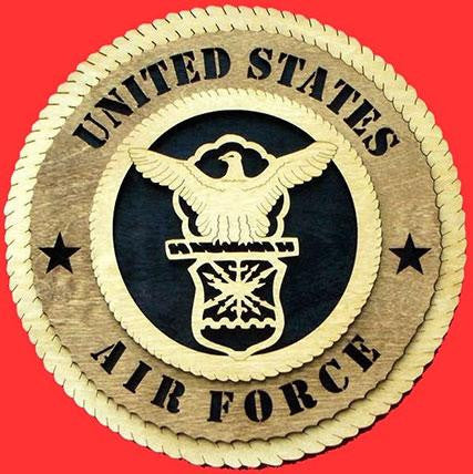 Flag Connections Air force Wall Tribute, Air force Wood Wall Tribute, USAF emblem