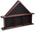 Glass Flag Military Medals Case, Tempered Glass – Mahogany, Black Finish