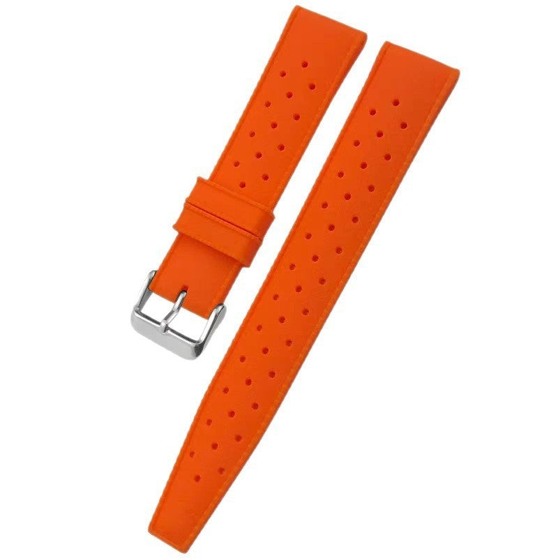 Solid Color Minimalism Rubber Watch Strap Green Dark Blue