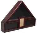 Flag Display Case with Glass Front, Picture Frame and Medal Boxes – Mahogany
