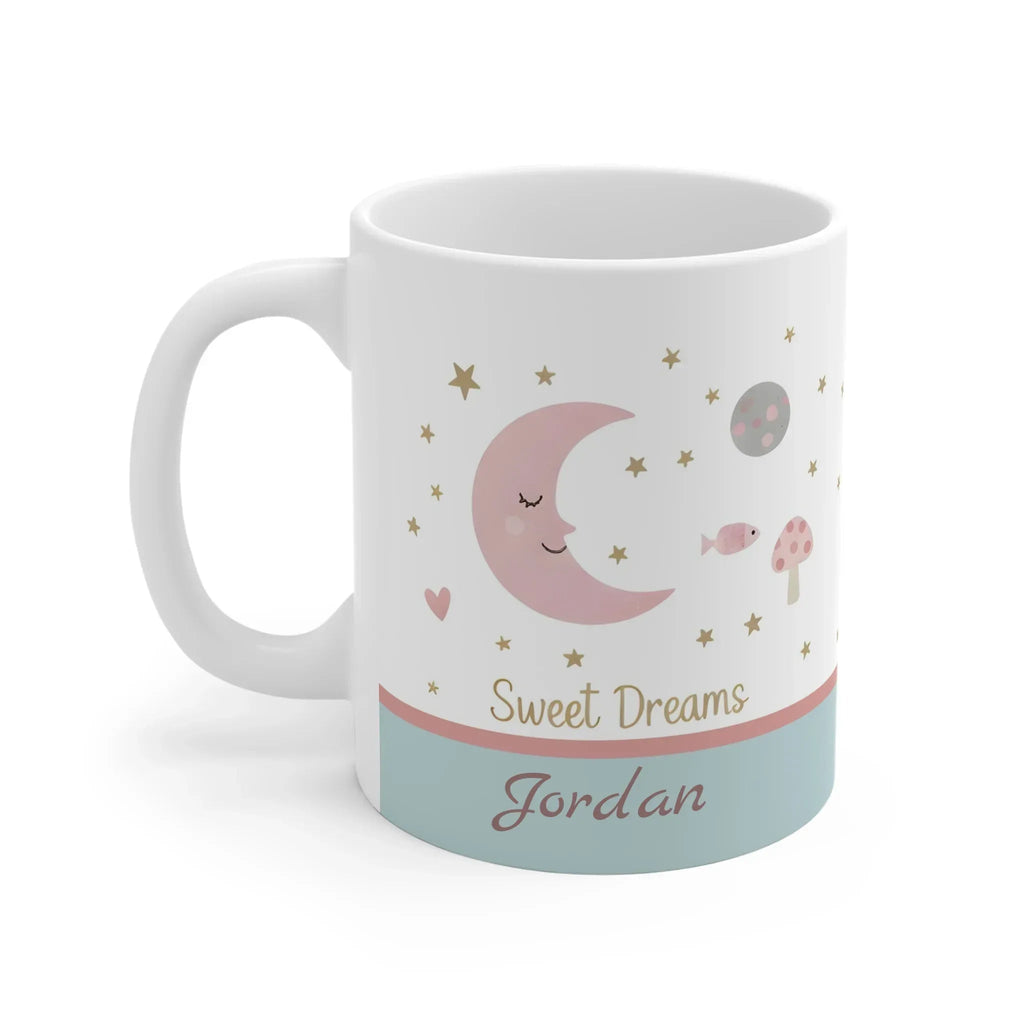 Sweet Dreams Moon & Stars Mug - Personalized Celestial Gift
