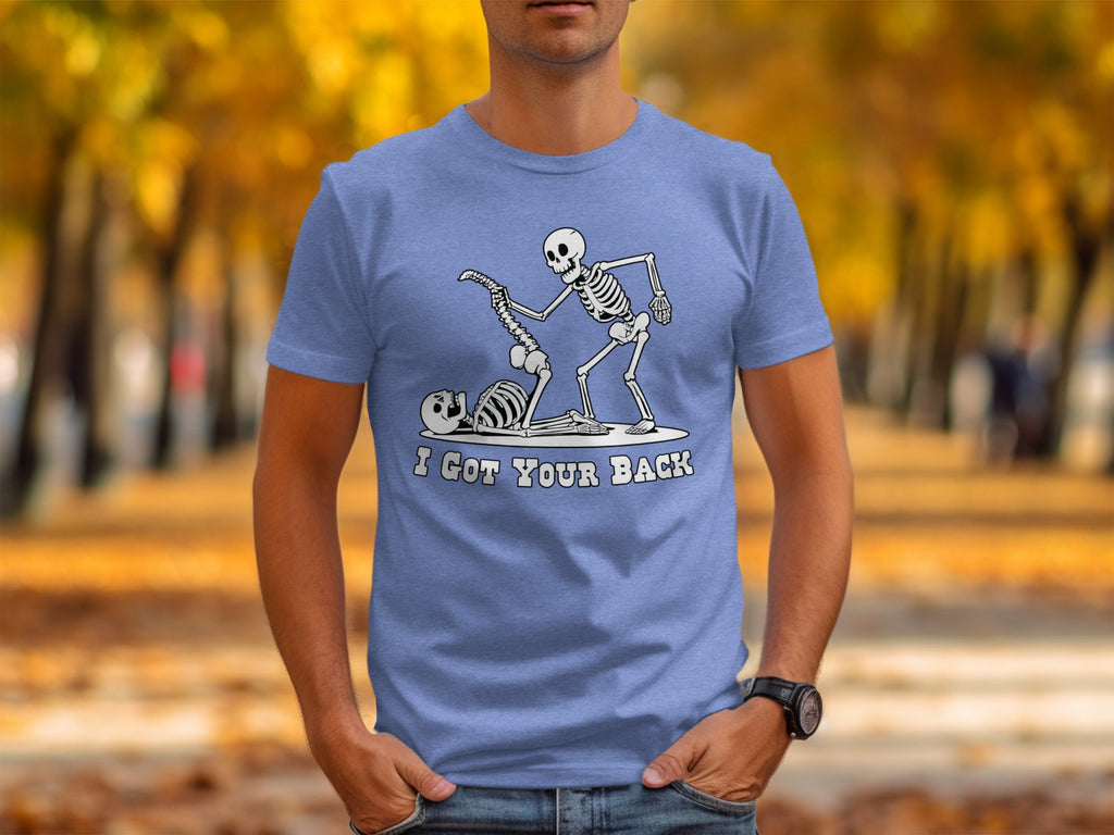 I Got Your Back Skeletons Funny Anatomy Joke Design T-Shirt