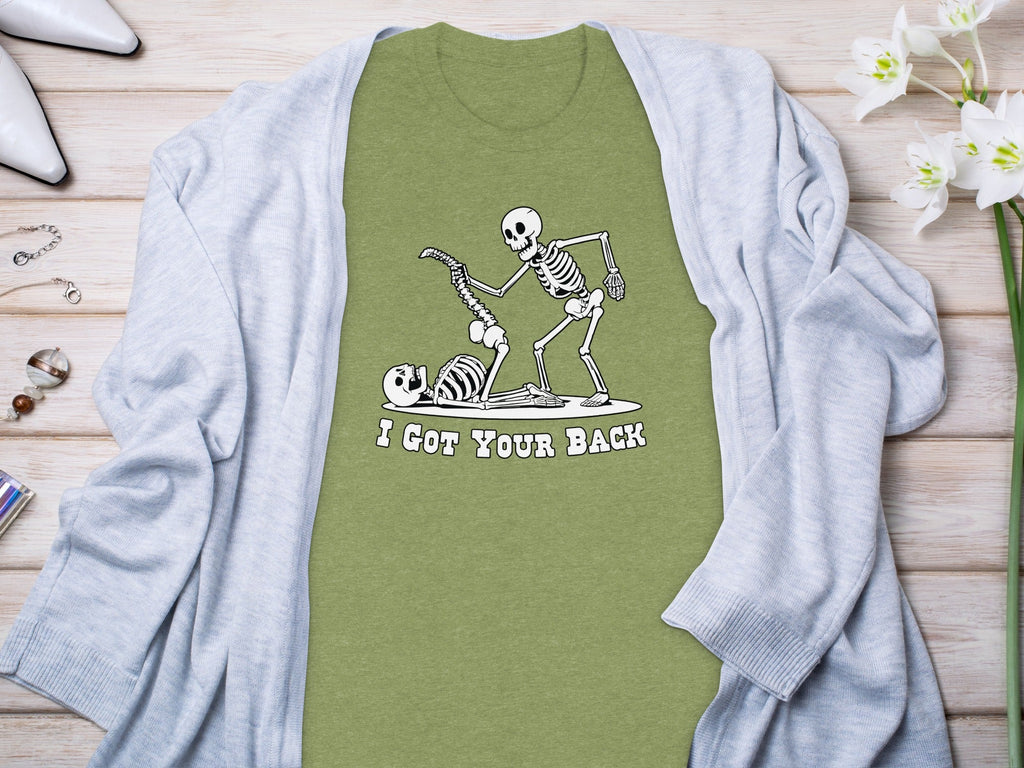 I Got Your Back Skeletons Funny Anatomy Joke Design T-Shirt