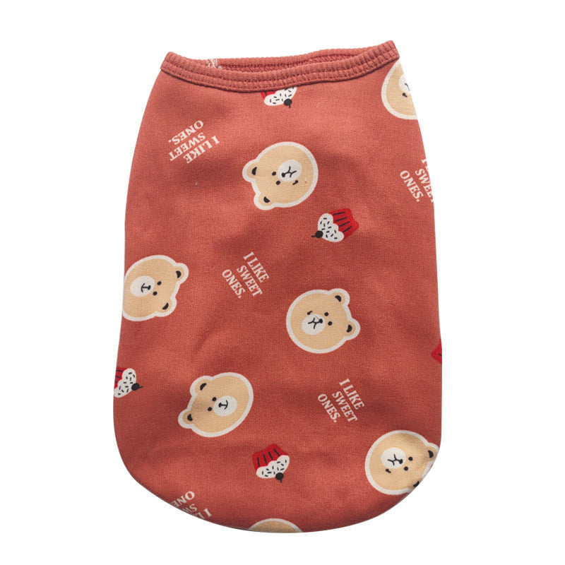 Pet Clothes Autumn And Winter Clothes Plush Vest Small Medium And Large